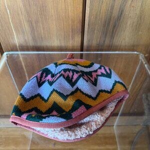 Patagonia Baby Reversible Beanie Lofoten Geo Knit Nettle Green Fleece